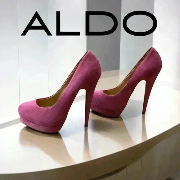 NWOT ALDO, Pink Suede Stiletto High Heels Elegant Design, Size 36  👠 - Picture 1 of 10
